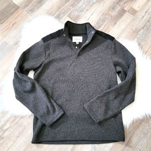 Goodfellow ¼ Snap Fleece Dark Heather Gray Pullover Size Medium